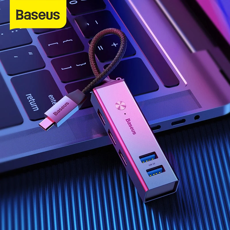 Baseus 5 портов USB C HUB to 3 0 Type для MacBook Pro DELL ThinkPad ASUS LED Micro HUB|USB-хабы| |