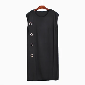 

Round Neck Sleeveless Knit Dress Women Korean Style New 2020 Ladies Dress Spring and Summer New 2020 Fashion Women Clothing