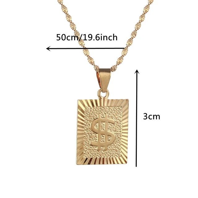 Crystal Us Dollar Pendant Necklace Men Hip Hop Gold Color Jewelry Classic  Cuban Chain $ Money Sign Necklace Women Rock Jewelry - Necklace - AliExpress