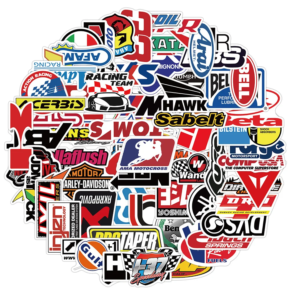 10/50/100Pcs Brand Stickers Laptop Macbook Cup Guitar Luggage Fridge Skateboard Bicycle Tide Logo Decal Sticker