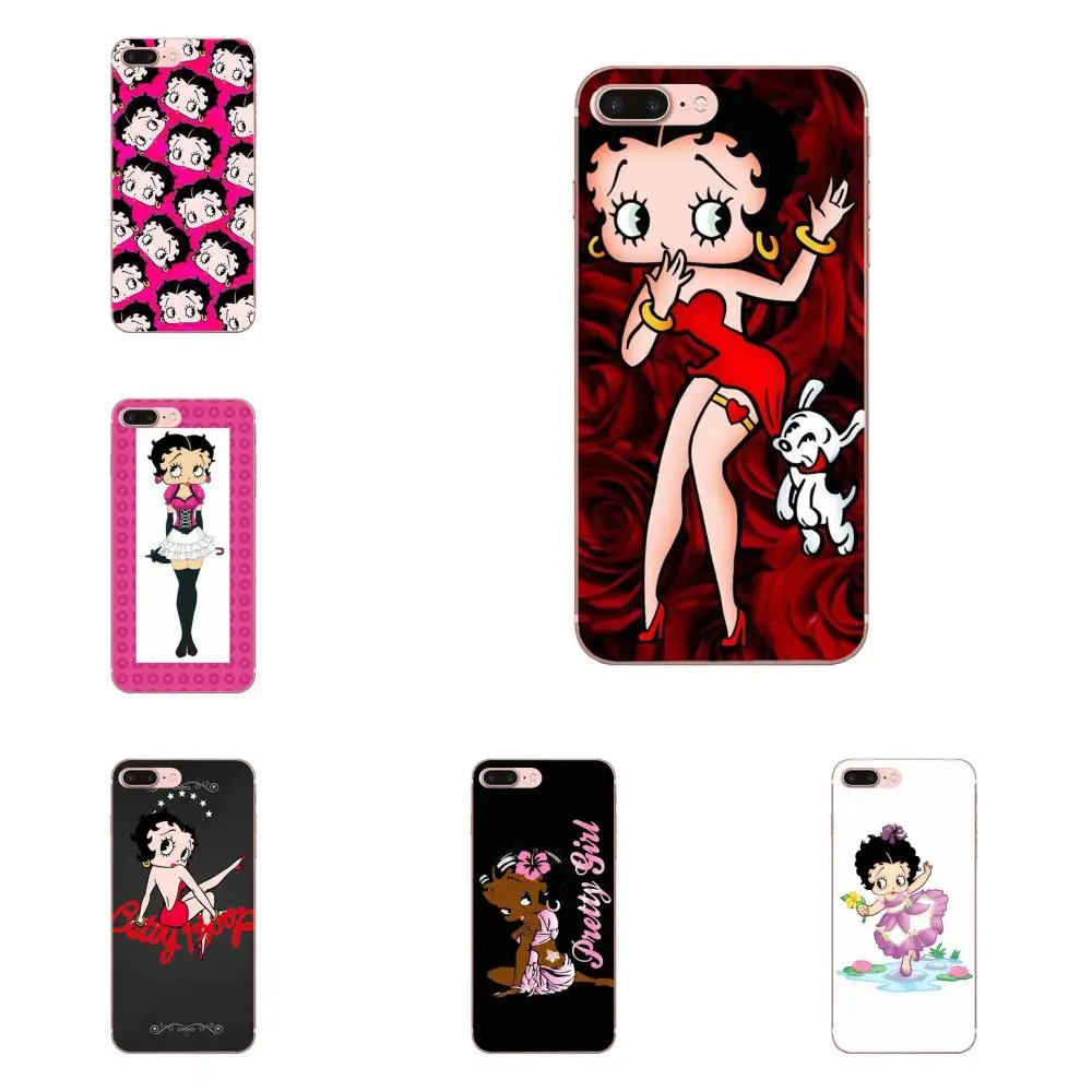 Модный тонкий чехол Cubierta Betty Boop En Un Vidrio Para Для Xiaomi Redmi Note 2 3 3S 4 4A 4X 5 5A 6 6A Pro Plus|Бамперы|