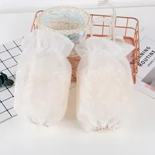 Осенние и зимние двухслойные прозрачные кружевные манжеты с вышивкой Женские Короткие в Корейском стиле взрослые рукава Противообрастающие Рукава Cu