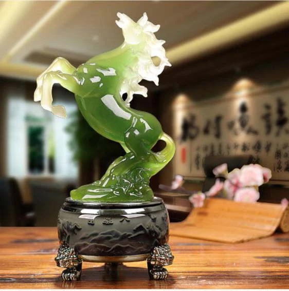 Hot Sale Office Home Business Efficacious Feng Shui Talisman Protection Money Drawing Success Lucky 3d Crystal Horse Sculpture Statues Sculptures Aliexpress aliexpress