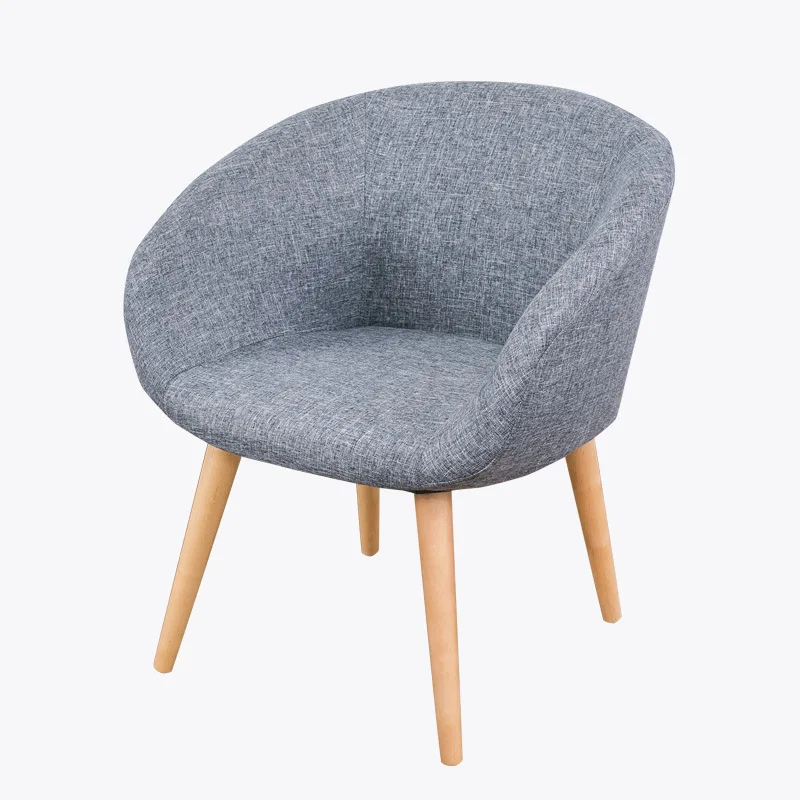 Простой современный одноместный диван, стул из цельного дерева, стул для отдыха, обеденный стул, кофейный стул, стол, стул - Цвет: Dark gray