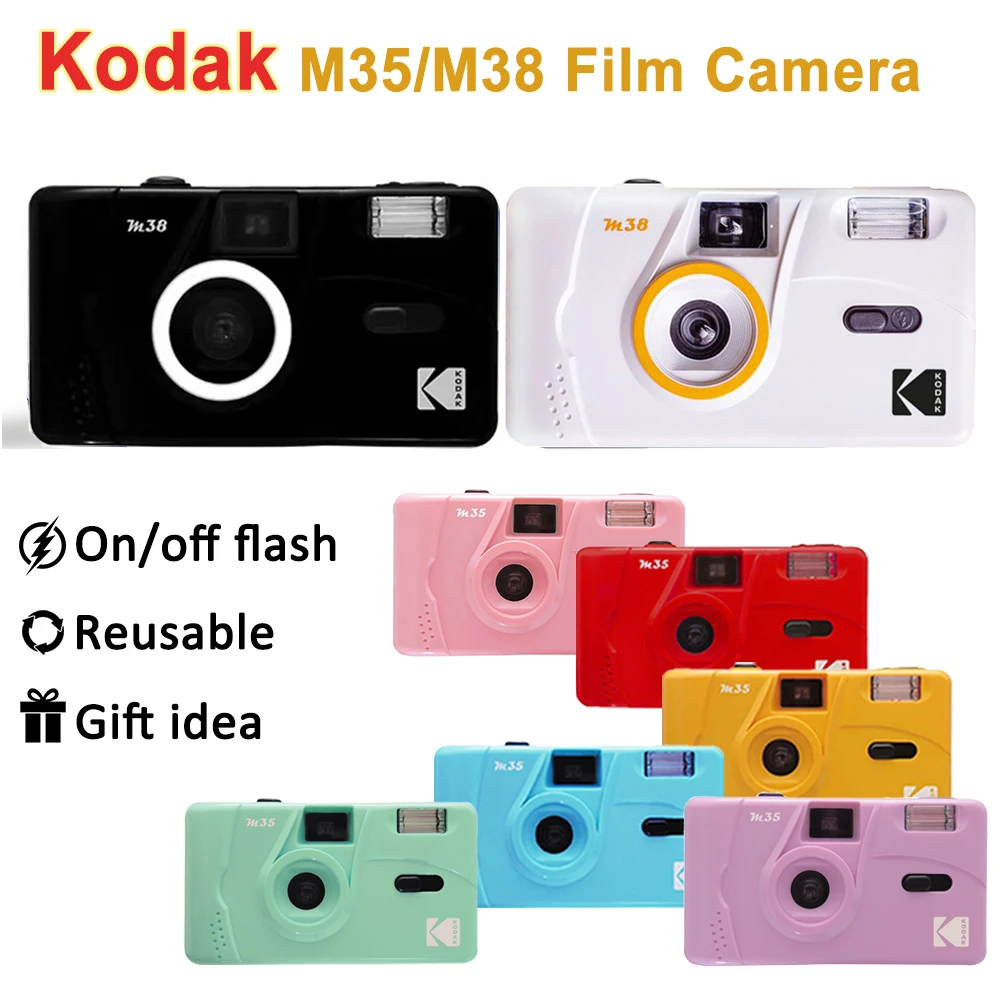 Camera Reusable-Film Kodak Vintage Retro 35mm Red/cobalt-Blue M35/m38