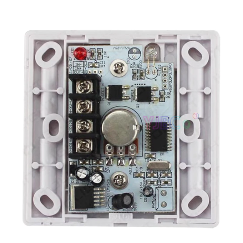 Single color Wall Switch LED Dimmer DC12-24V 8A controller with IR 12Keys Remote Control For Single Color LED Strip Light Bulb