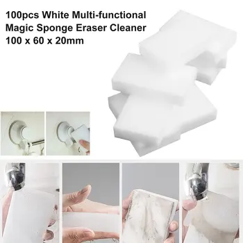 

High 100pcs White Multi-functional Magic Sponge Eraser Cleaner 100 x 60 x 20mm LG66