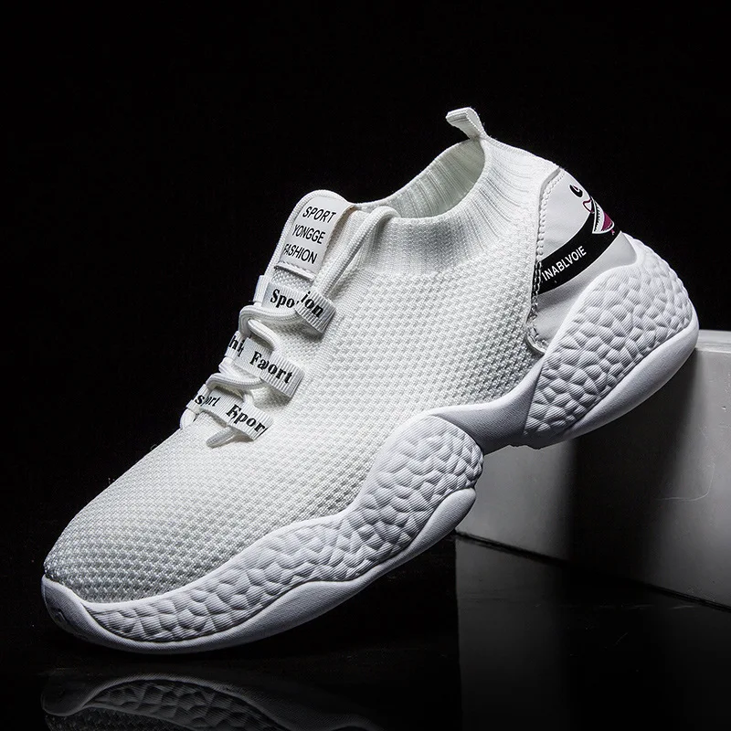 Мужские дышащие кроссовки Flyknit; повседневная спортивная обувь для бега и тенниса; прогулочная обувь с низким верхом