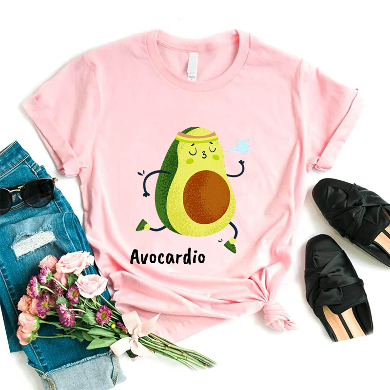 

Avocado Summer T Shirt Women Plus Size Girls Pink Print Harajuku Tops Tees Custom Hipster Tshirts Gift for Girlfriend Clothing
