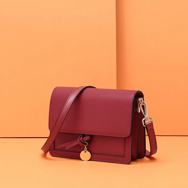 

2020 Small Square Package Woman Genuine Leather Single Shoulder Satchel Bag