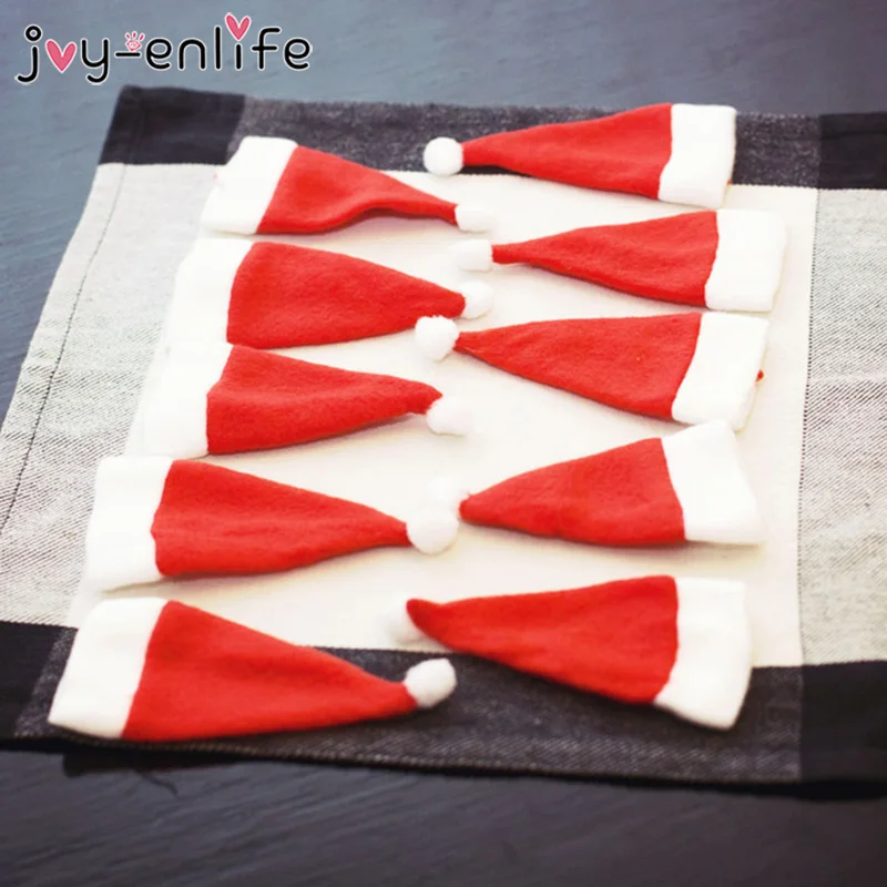 10pcs-Christmas-Tableware-Xmas-Caps-Cutlery-Holder-Knife-Fork-Set-Spoon-Pocket-Christmas-Decor-Bag-Xmas (2)