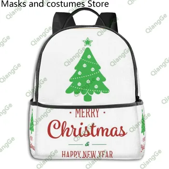 

Merry Christmas Backpack For Women 2020 Waterproof Multi Pocket Travel Festival Backpacks Large Capacity School Bag For Teenage