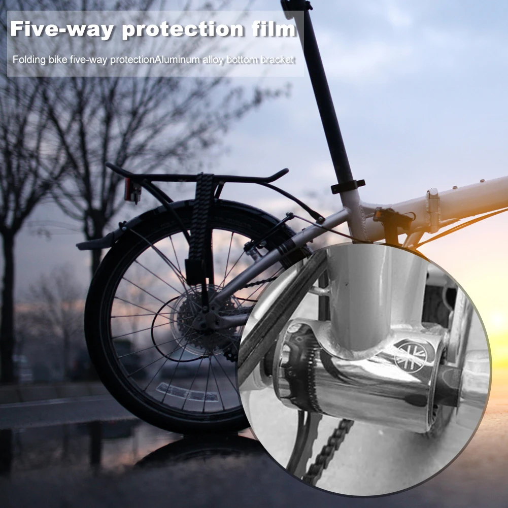 Wspornik dolny roweru naklejka ochronna osłona dla Brompton rower składany Carbon BB ochrona ramy Pad akcesoria rowerowe