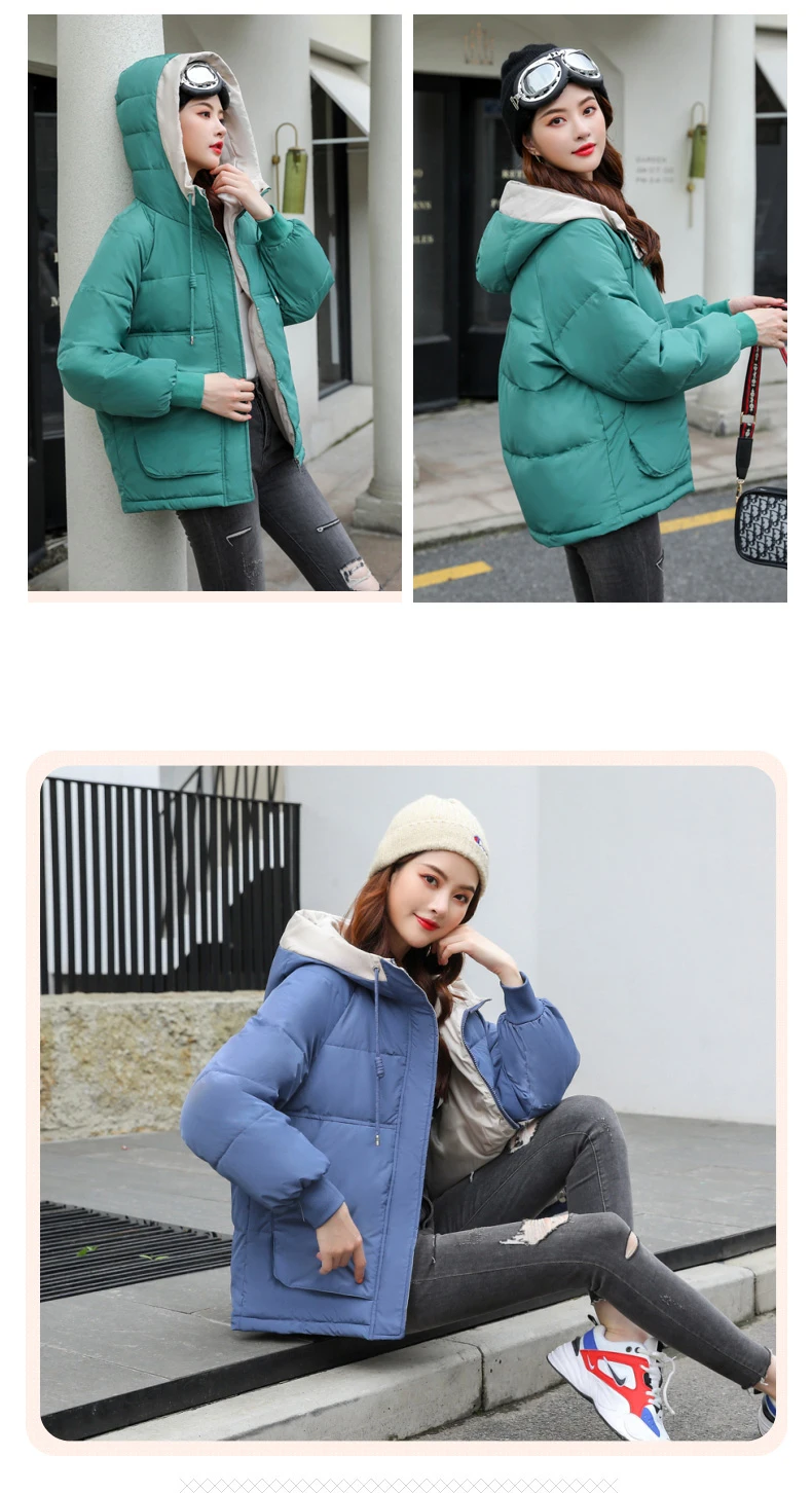 Новинка повседневные женские зимние куртки теплая хлопковая стеганая куртка верхняя одежда Женская Осенняя куртка с капюшоном пальто