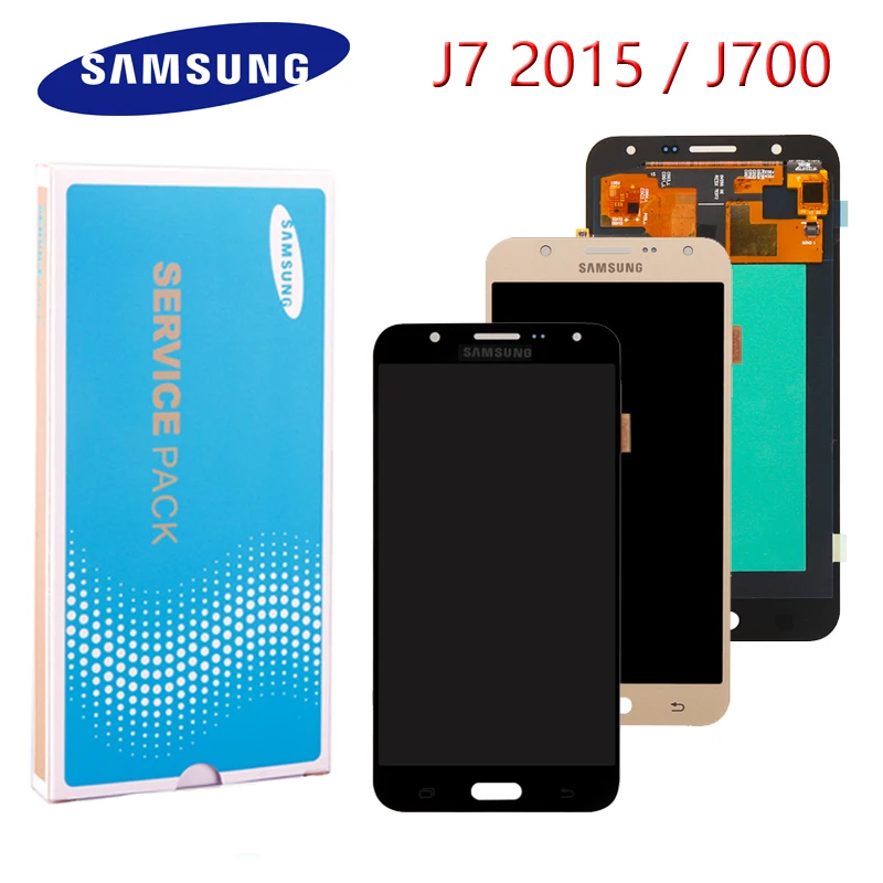 OLED-дисплей 5 ''для SAMSUNG Galaxy J7 LCD 2015 J700 J700F J700H J700M сменный сенсорный экран с