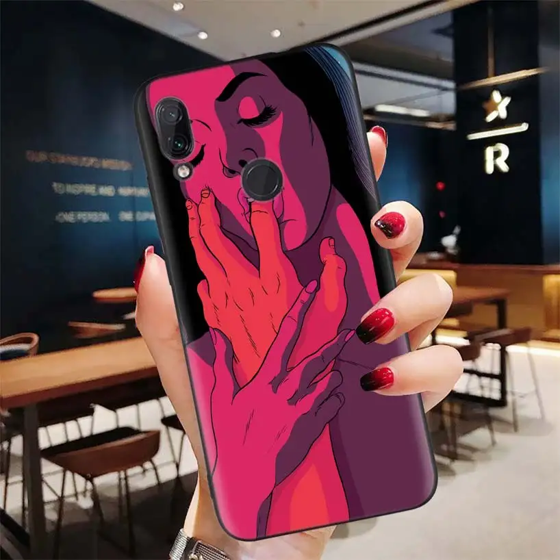 Сексуальная горячая девушка летний Swag арт черный чехол для Xiao mi Red mi Note 8 7 7S 7A 6 S2 GO K20 Pro+ 6A mi 6X 5X A1 CC 9 8 мягкий чехол для телефона
