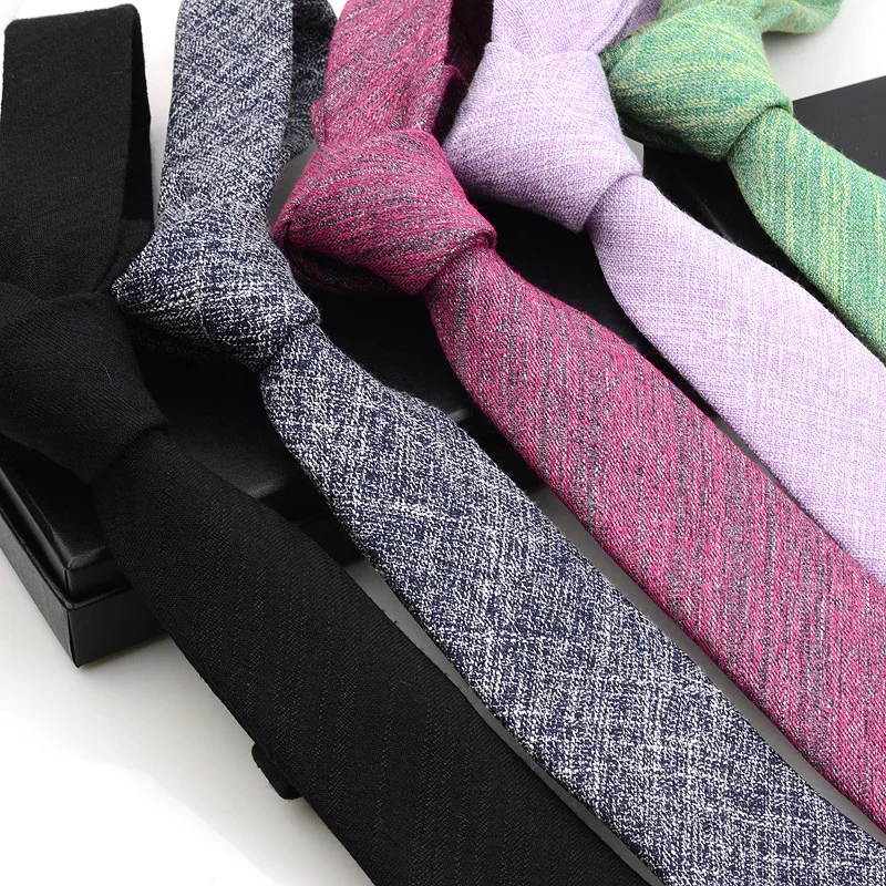 

2019 New Wedding Ties 6 Cm Narrow Cotton Tie Men's Casual Style Wedding Ties