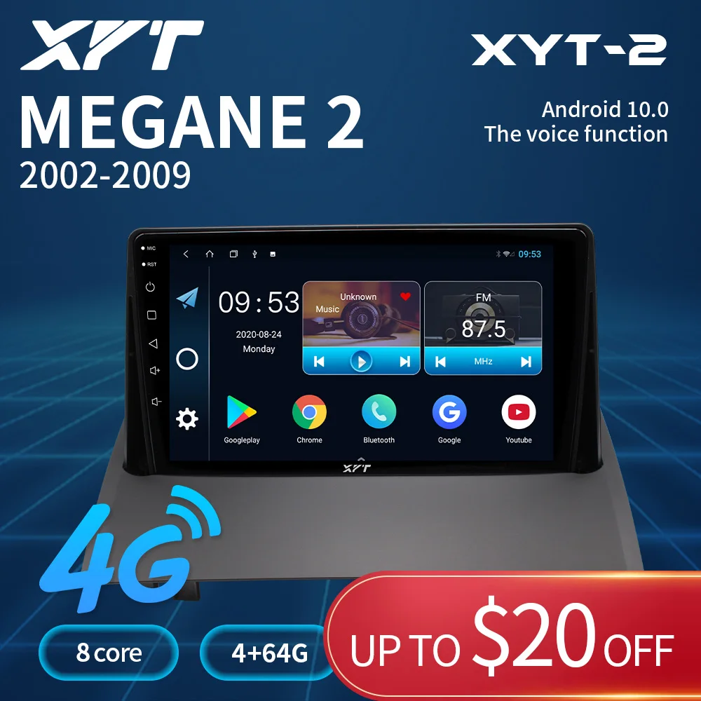 

XYT For Renault Megane 2 2002 - 2009 Car Radio Multimedia Video Player Navigation GPS Android 10 No 2din 2 din dvd
