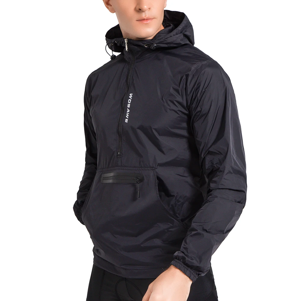 WOSAWE Men's Cycling Jacket Windbreaker Hooded Jacket Bike