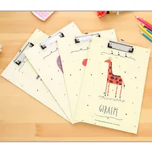 Горячая 1 шт. A4 MDF буфер обмена с крюком милые животные блокнот файл/меню буфер с пластиной клип офис/школьные принадлежности