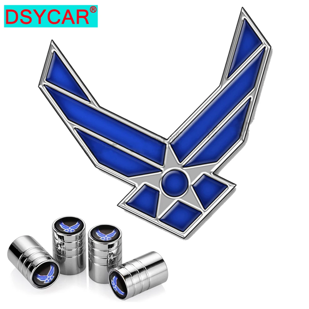 Air Force 3D Metal Badge US Air Force USAF Blue Wings Car Emblem Sticker Decal 