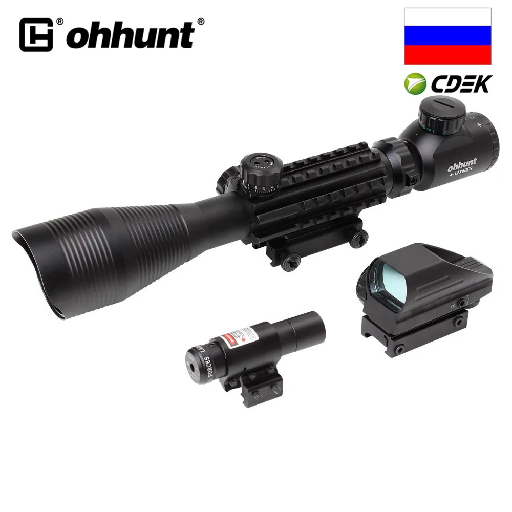 Корабль из России ohhunt 4 12X50 красный зеленый с подсветкой дальномер