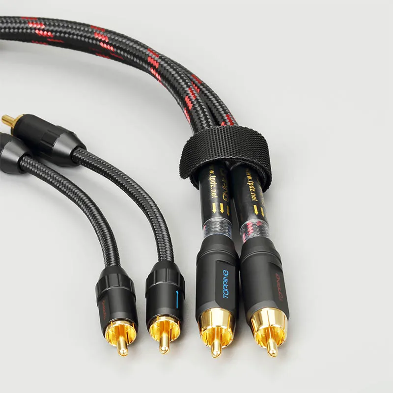 TOPPING TCR2 RCA Cable 6N Single Crystal Copper Gold-Plated RCA  Professional Audio Cable