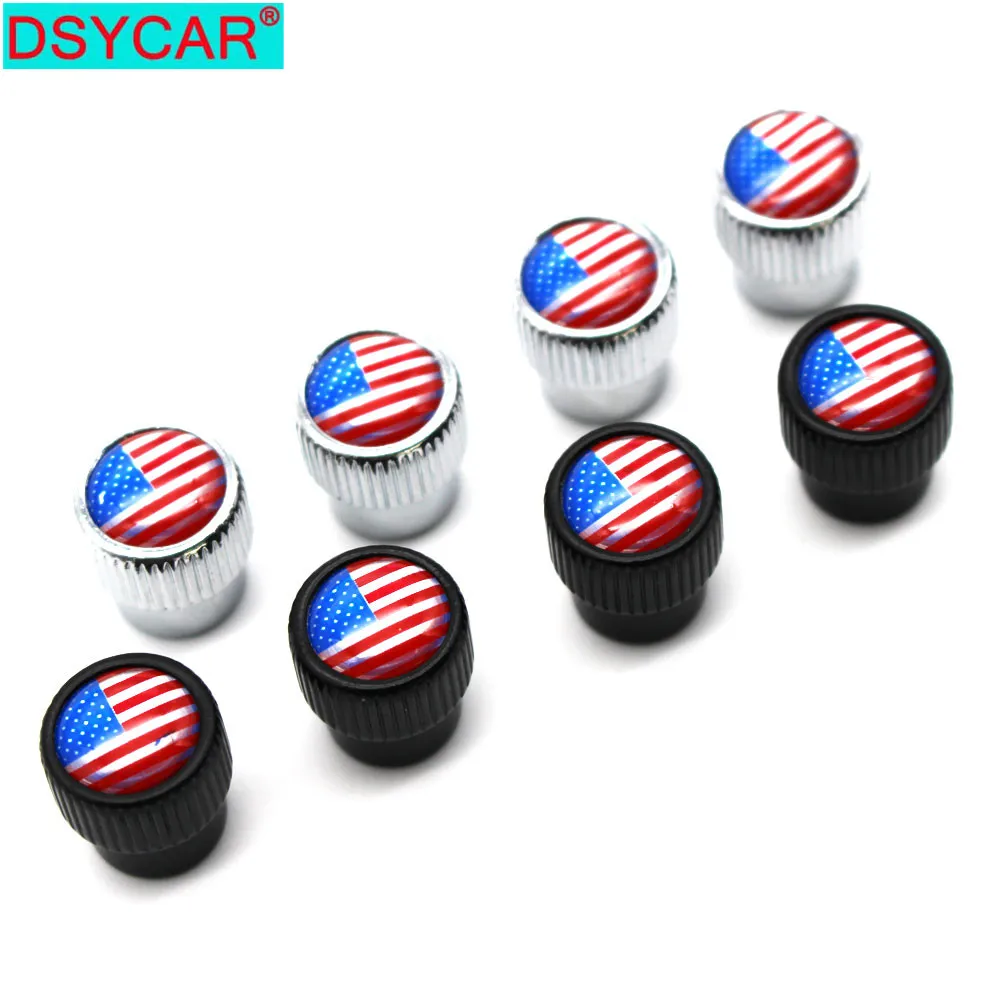 

DSYCAR 4Pcs/Set Car Styling Zinc Alloy Car Tire Valve Caps Wheel Tires Tire Stem Air Cap Airtight Covers