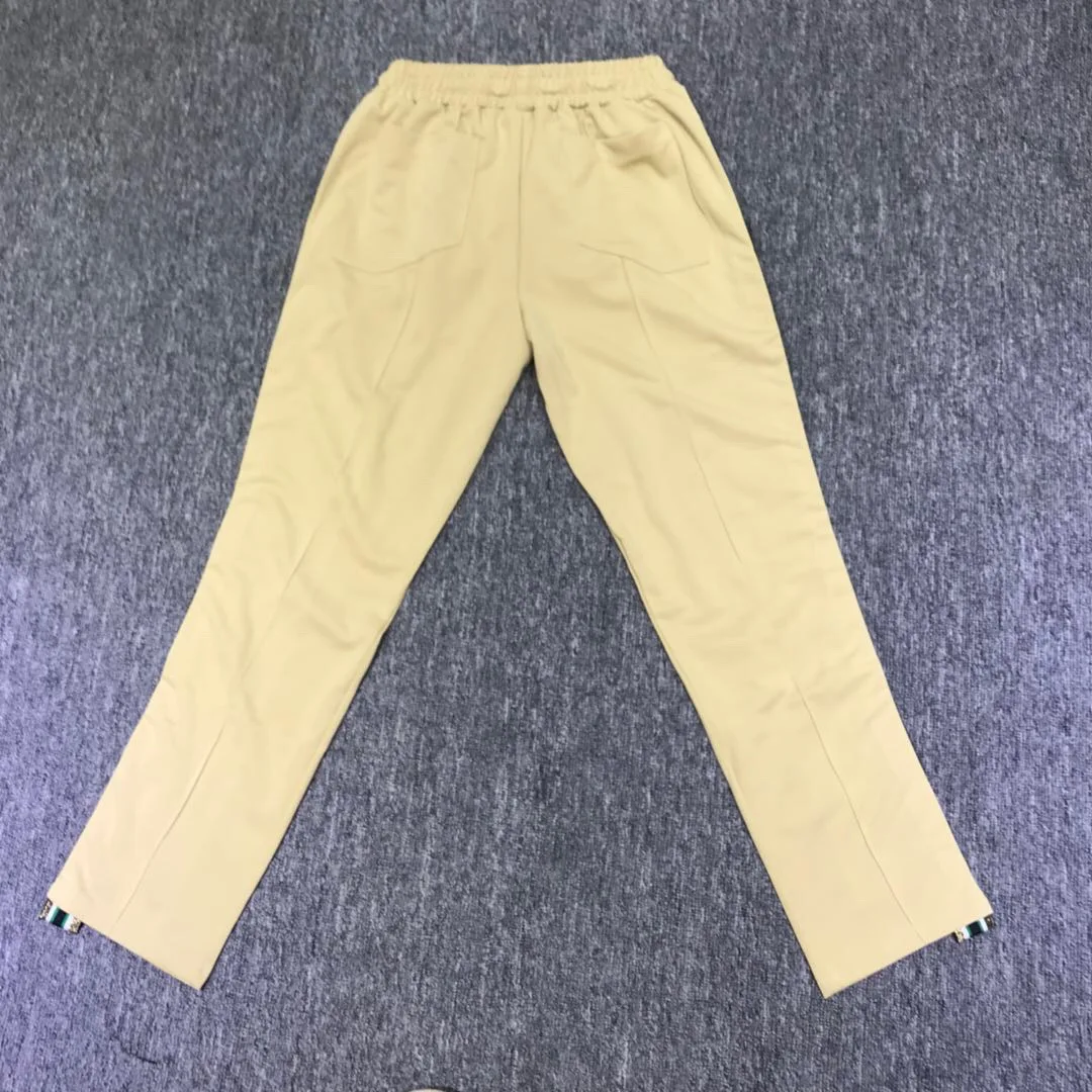 Лучшая версия Rhude сторона золотые полосатые женские мужские штаны для бега хип-хоп мужские повседневные спортивные штаны бегунов Rhude