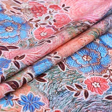 Цифровая печать тутового чистого шелка крепдешин ткань для шарфа с цветком