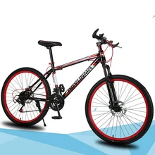 Mountain bike amortecedor de 21 velocidades, bicicleta com disco duplo e freio colorido para estudantes