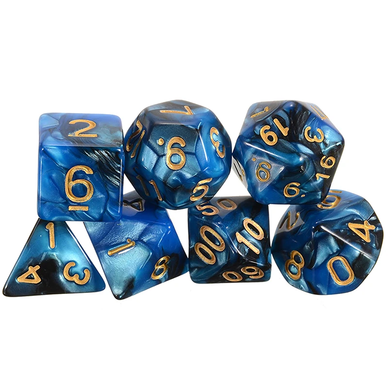 42x Multi-Sided Polyhedral Gem Dice Die Dungeons Dragons Games Table games New 