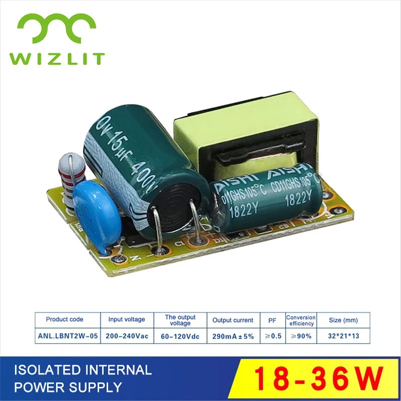 

18-36W Lighting Transformers Built-in Transformers for LEDs Power Supply Built-in 220-240V 60-120V 290mA