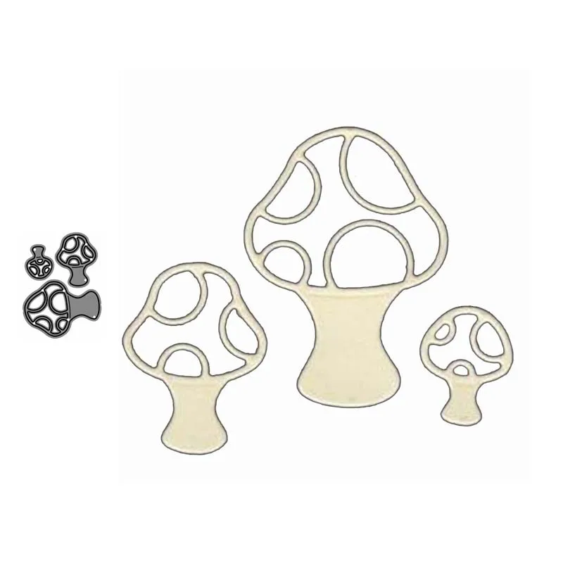 

3pc mushroom Metal Cutting Dies cut die mold decoration Scrapbooking Embossing paper craft mould punch stencils