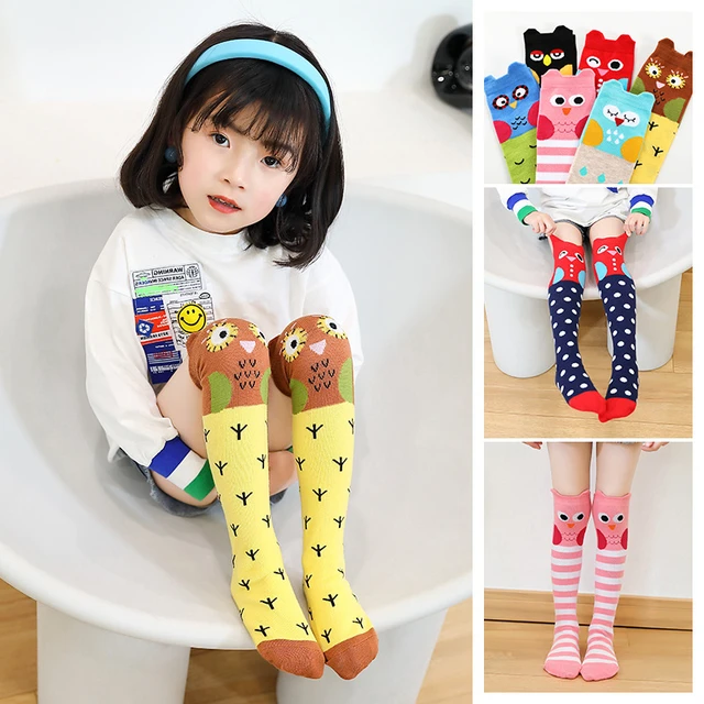 Calcetines Largos De Algodón Para Niña, Medias Hasta La Rodilla Con Dibujos  De Animales, Oso Bonito, Princesa, Envío Gratuito - Medias - AliExpress