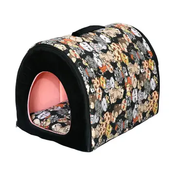 

Cat Tent Cave Portable Cat Shelter Hut With Removable Cushion Cat House Zipper Four Seasons Travel Home