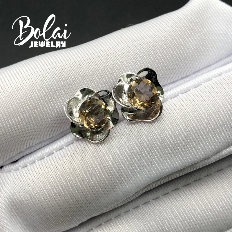 Bolaijewelry, серьги из зултанита, меняющие цвет драгоценные камни с 925 стерлингового серебра, розовые маленькие серьги-гвоздики, хорошее ювелирное изделие для девушек