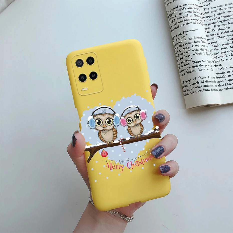 For OPPO A54 A 54 2021 Case Flower Silicon Phone Cover For OPPOA54 CPH2239 CPH2195 A 54 5G Shockproof Soft Bumper 6.5" Cute Case