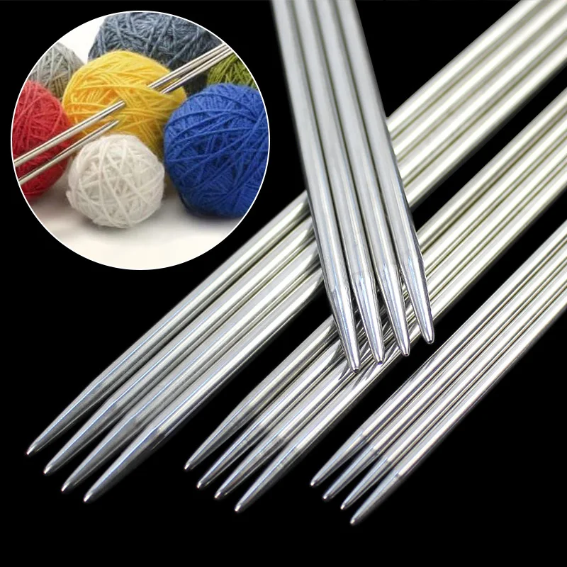 4Pcs/set Stainless Steel Double Point Knitting Gloves Needles Crochet