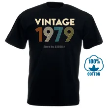 Винтаж 1979 Мужская футболка черный хлопок S 4Xl