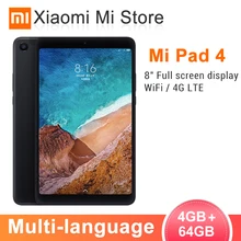 Xiaomi mi Pad 4 таблетки ПК 8,0 дюймов mi UI 10 Snapdragon 660 Восьмиядерный 32 ГБ/64 Гб 5.0MP+ 13.0MP задняя фронтальная камера двойной WiFi