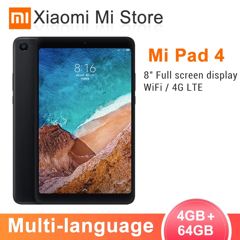 12315.95руб. |Оригинальный Xiaomi mi Pad 4 таблетки ПК 8,0 дюймов mi UI 10 Snapdragon 660 Восьмиядерный 32 ГБ/64 Гб 5.0MP + 13.0MP задняя фронтальная камера двойной WiFi-in Планшеты from Компьютер и офис on Aliexpress 