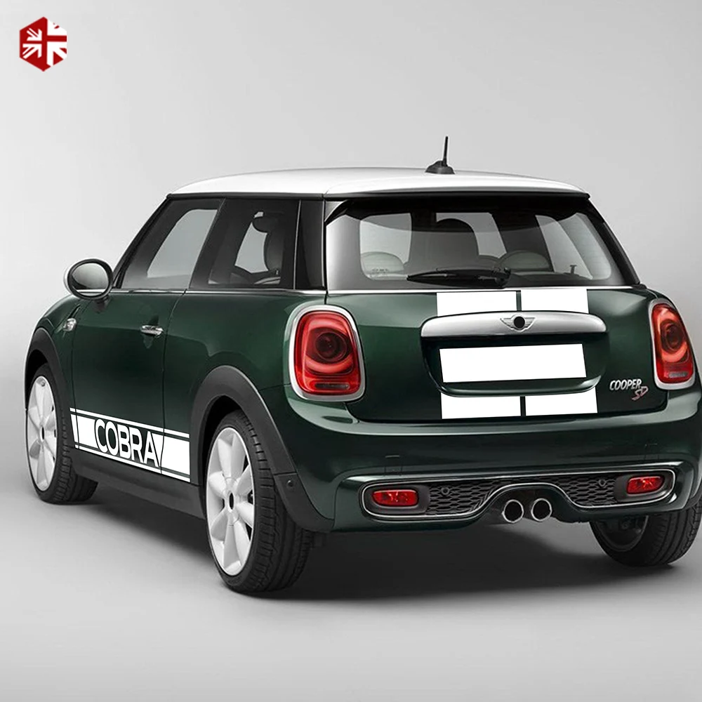 Car Hood Bonnet Roof Rear Trunk Engine Cover Side Stripe Sticker Body Decal For MINI Cooper S F56 3-door  JCW One Accessories