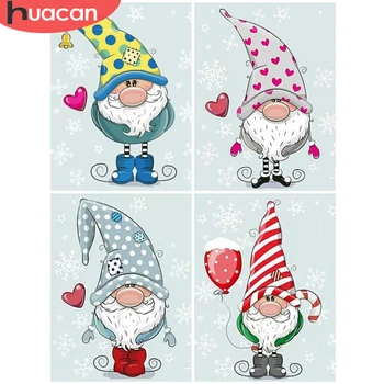 

HUACAN 5D DIY Diamond Embroidery Cartoon Diamond Painting Snow Full Square Mosaic Christmas Picture Of Rhinestone Home Decor