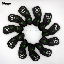 SHOPGO наличные деньги USD утюги для гольфа чехлы с доллар помечены мягкой из искусственной кожи и железа полный комплект головные уборы для гольфа талисман новинка подарок
