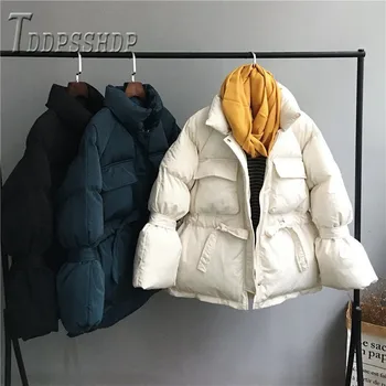 

2019 Harajuku Loose Padded Women Parkas Thick Warm Bread Style Female Coat