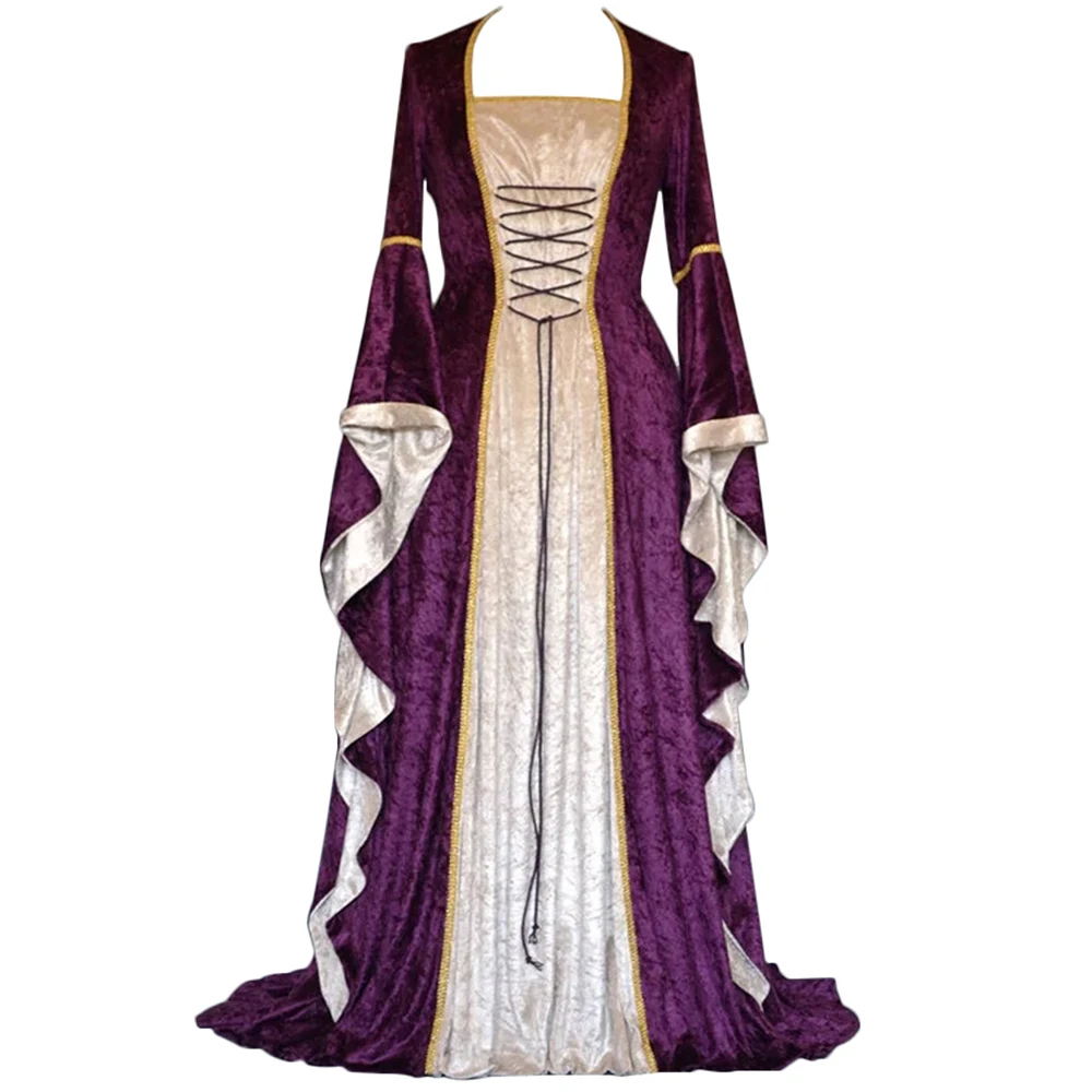 

Hot Sale Women Vintage Palace Lolita Tea Party Dress Renaissance Flare Sleeve Victorian Gown Gothic Loli Csopaly Robe Vestidos