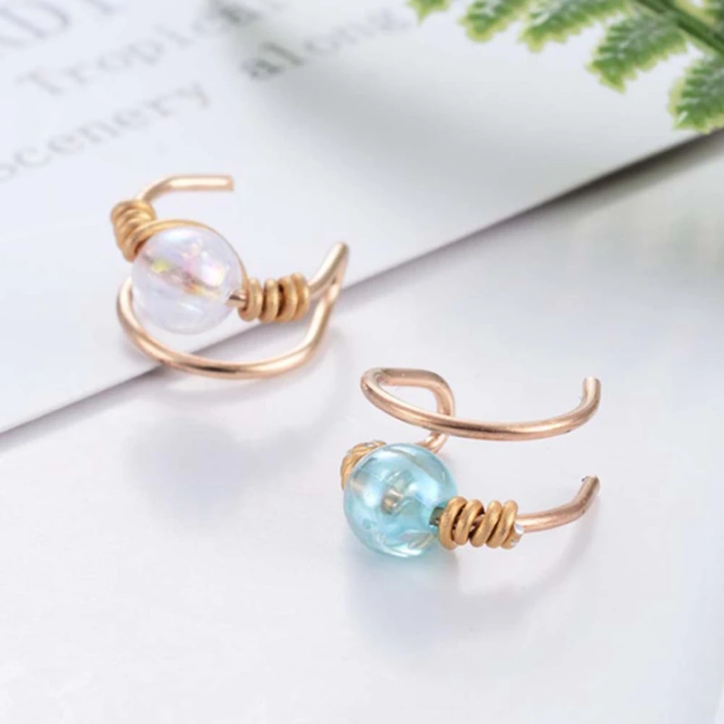 hollow simple irregular knotted ear bone clip female no earrings retro ear clip