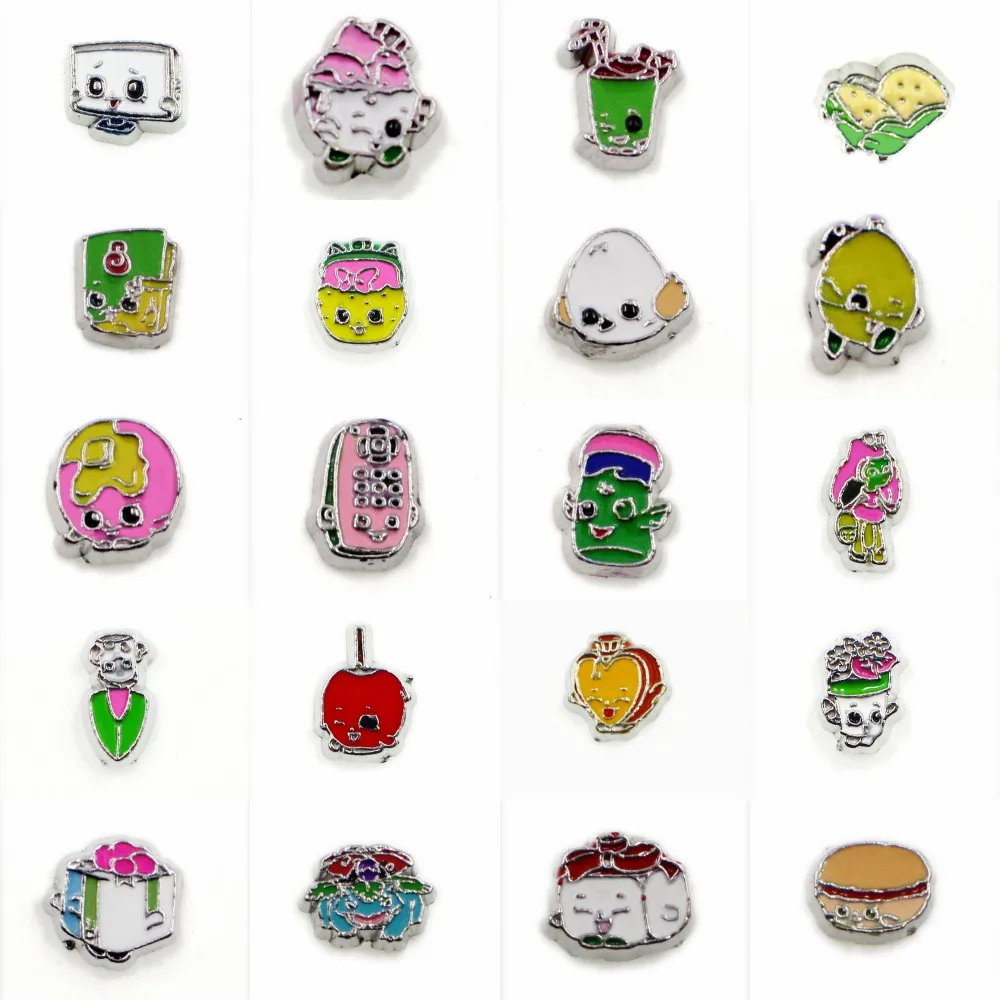 

10pcs Cute Charms Floating locket memory charms Fit Living Floating memory locket As Christmas Gift DIY charms