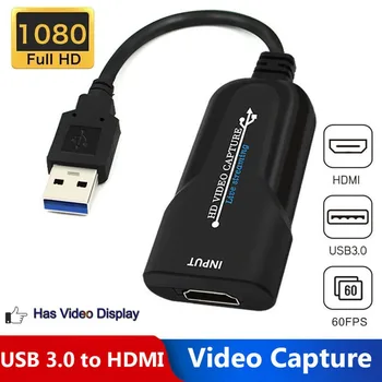 

Portable USB 3.0 to HDMI 1080P HD Monitor Video Capture Card for Computer streaming Adapter For Live Broadcasts Video Recording